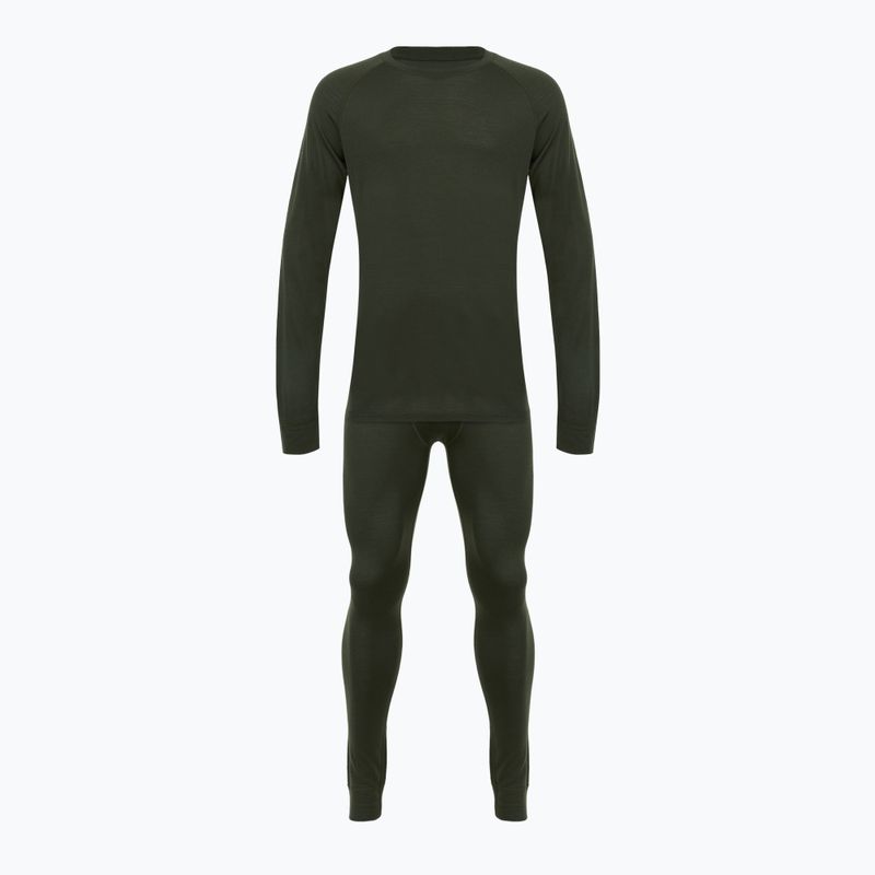 Vyriškų termoaktyvių apatinių komplektas WOOLCANO Merino 100% SET0540 žalias 11