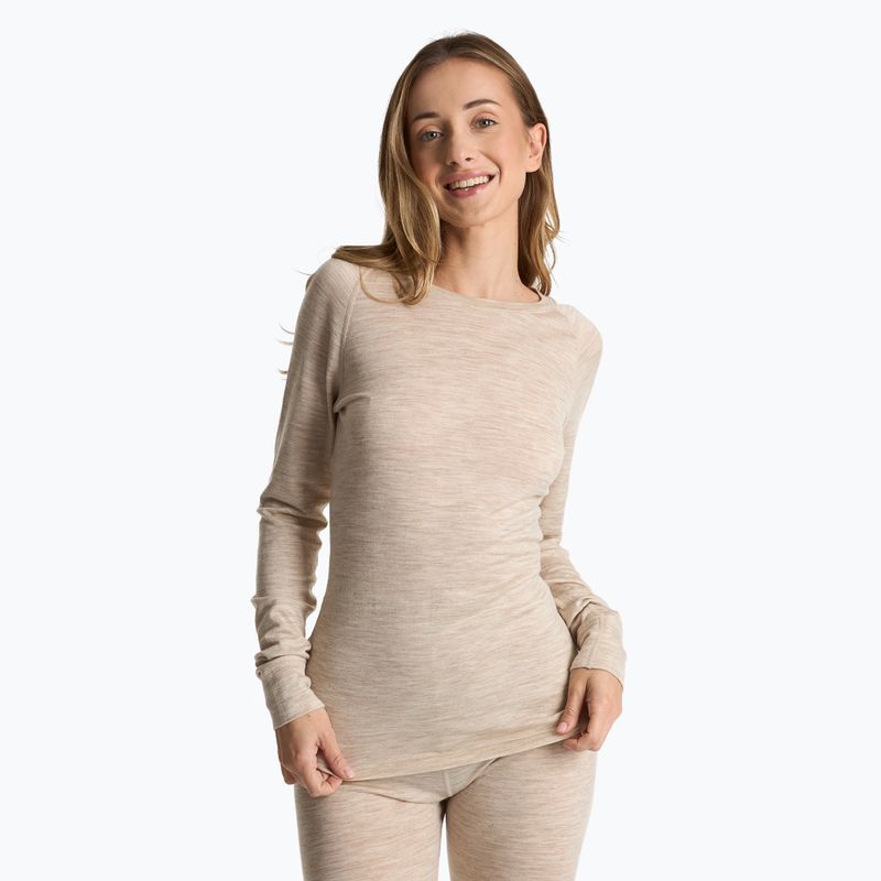 Moteriškų termoaktyvių apatinių komplektas WOOLCANO Merino 100% SET0543 smėlio spalvos 3