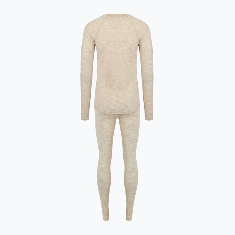 Moteriškų termoaktyvių apatinių komplektas WOOLCANO Merino 100% SET0543 smėlio spalvos 11