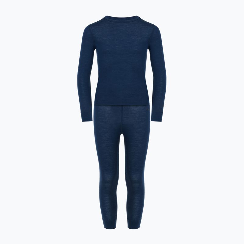 Vaikiškų termoaktyvių apatinių komplektas WOOLCANO Merino 100% SET0683 tamsiai mėlynas 2
