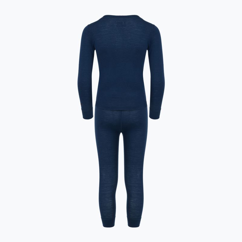 Vaikiškų termoaktyvių apatinių komplektas WOOLCANO Merino 100% SET0683 tamsiai mėlynas 3
