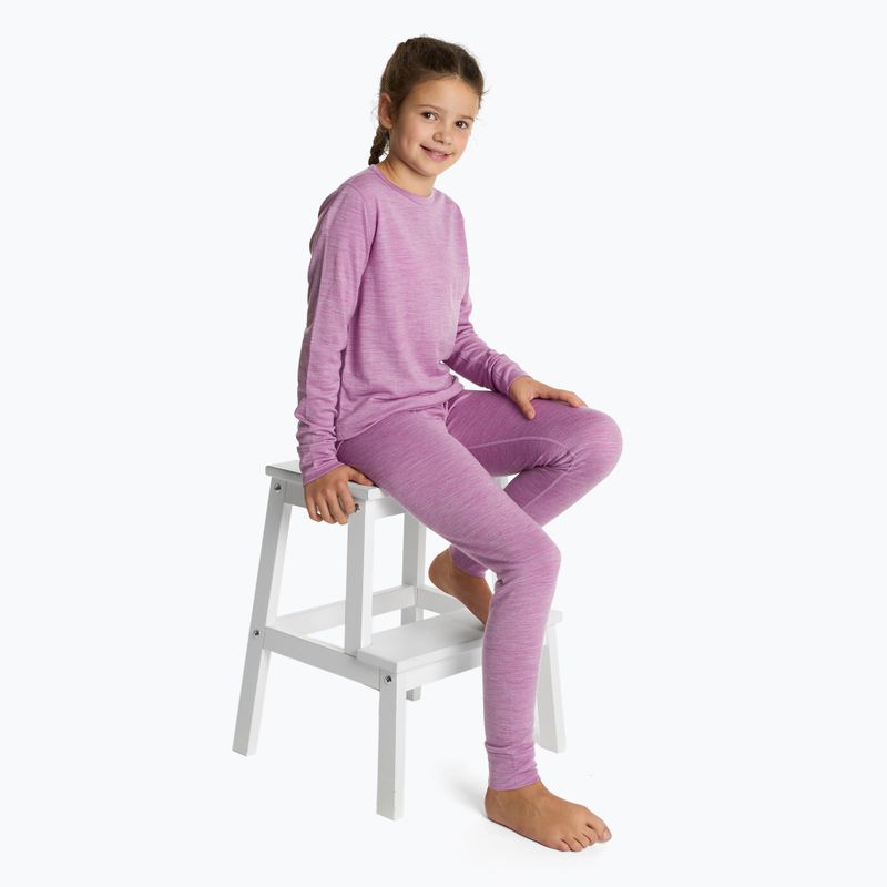 Vaikiškų termoaktyvių apatinių komplektas WOOLCANO Merino 100% SET0683 violetinis 8