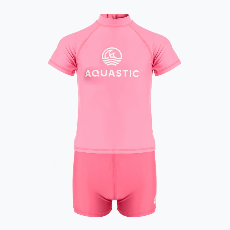 Vaikiškas plaukimo komplektas AQUASTIC UV 50+ UPF Marimo JRG rožinis 2