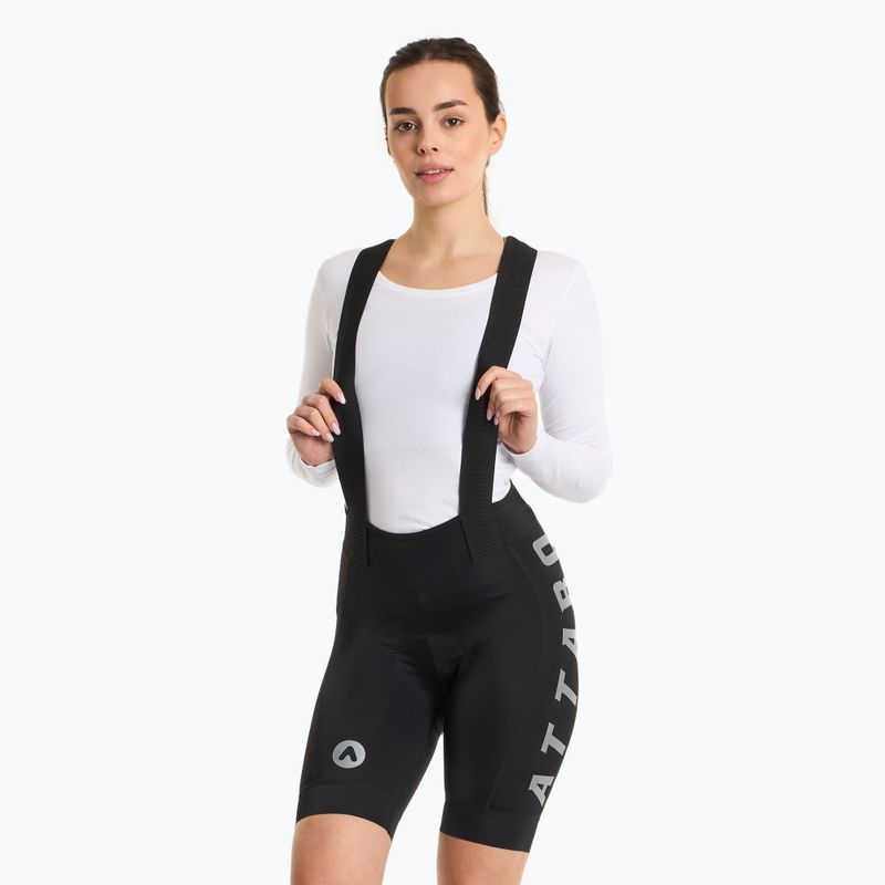 Moteriški dviračių šortai ATTABO Kirun WMNS Bib Shorts juodi