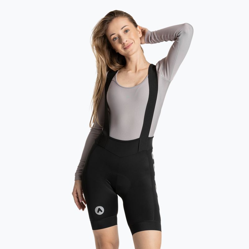 Moteriški dviračių šortai ATTABO Kirun WMNS Bib Shorts juodi