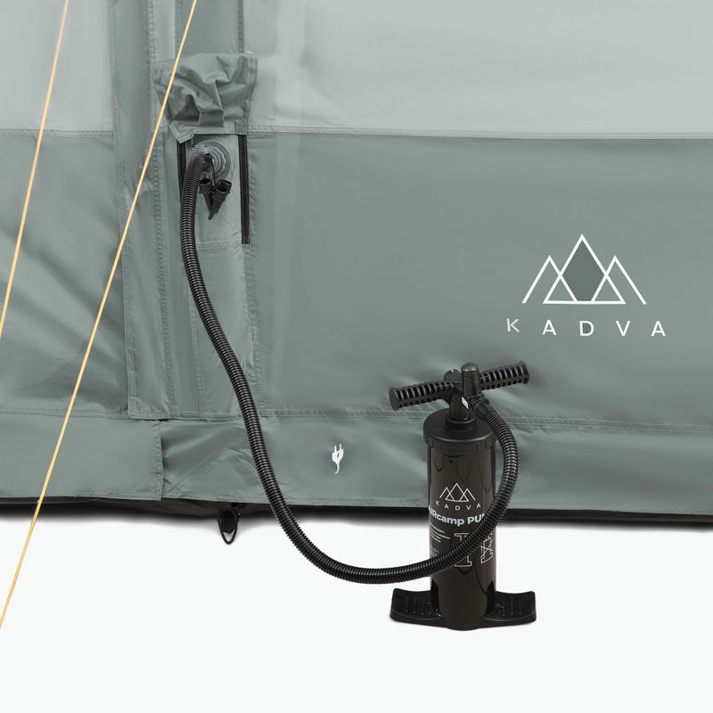 Pripučiamas 6 asmenų stovyklavimo palapinė KADVA AIRcamp 6.24 žalia 23