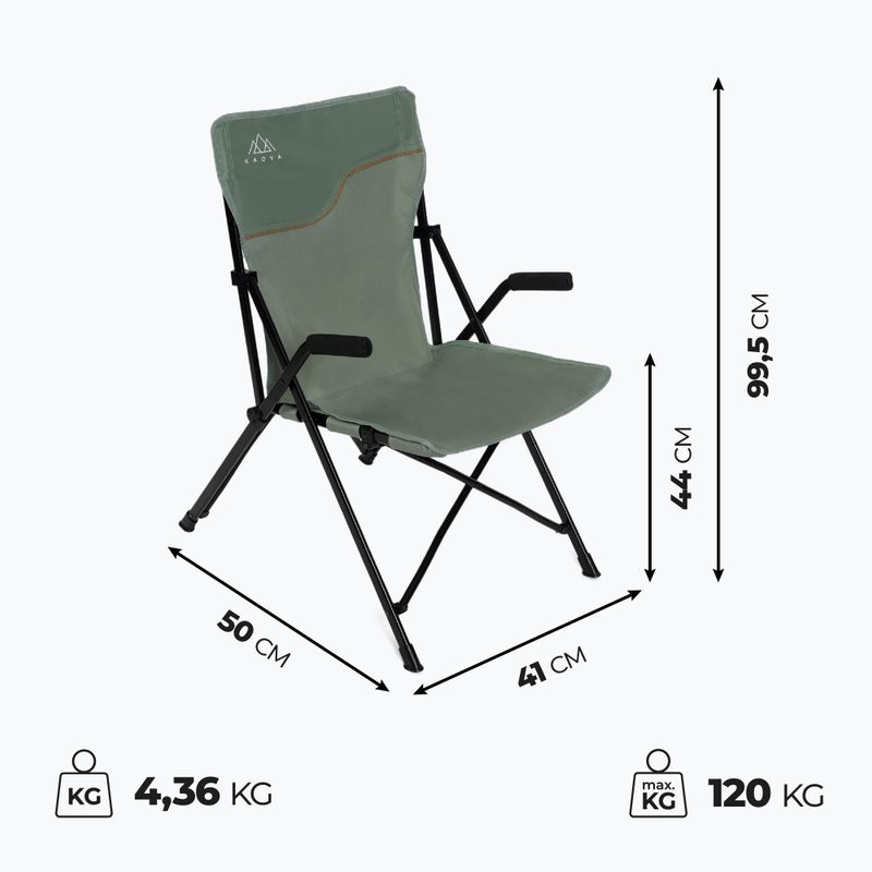 Turistinė kėdė KADVA CAMPchair 1.0 žalia 16