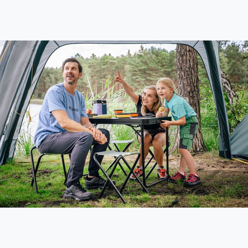 Sulankstomas turistinis stalas + kėdės KADVA CAMPtable rinkinys 4-6 asmenims pilkas 5