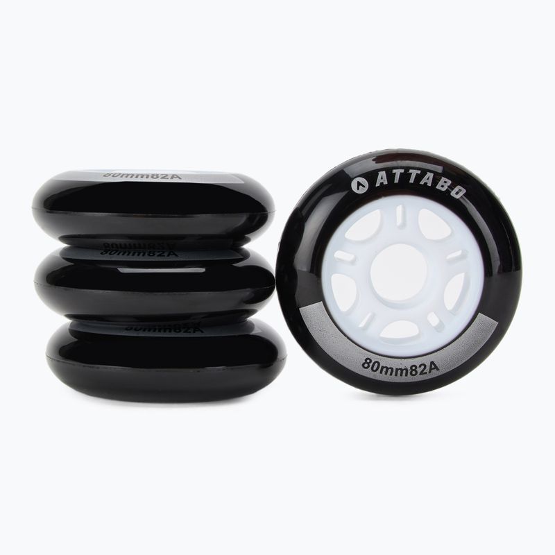 Ratukai riedučiams ATTABO Wheels 80 mm 4 vnt. Juodi 2