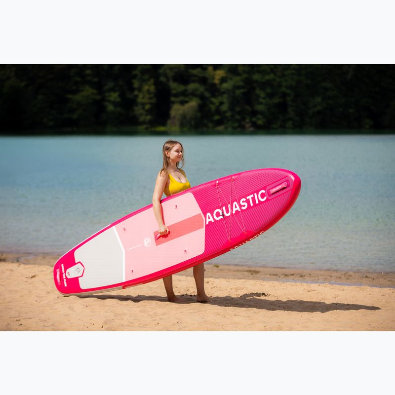 Rinkinys pripučiama lenta SUP AQUASTIC Perth 9'10" pink 18