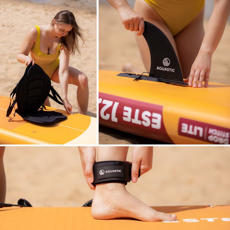 Rinkinys pripučiama lenta SUP AQUASTIC This 12'0" orange 23