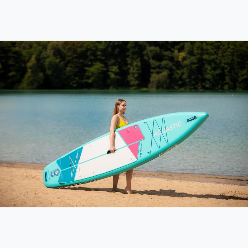 Rinkinys pripučiama lenta SUP AQUASTIC Touring 11'6" green 21