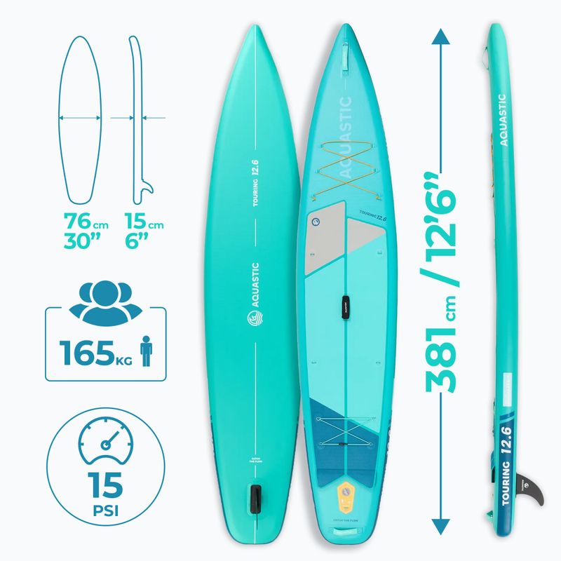 Irklentė SUP AQUASTIC Touring 12'6" žalia 19