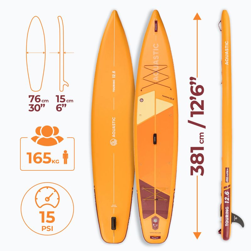 Irklentė SUP AQUASTIC Touring 12'6" oranažinė 20