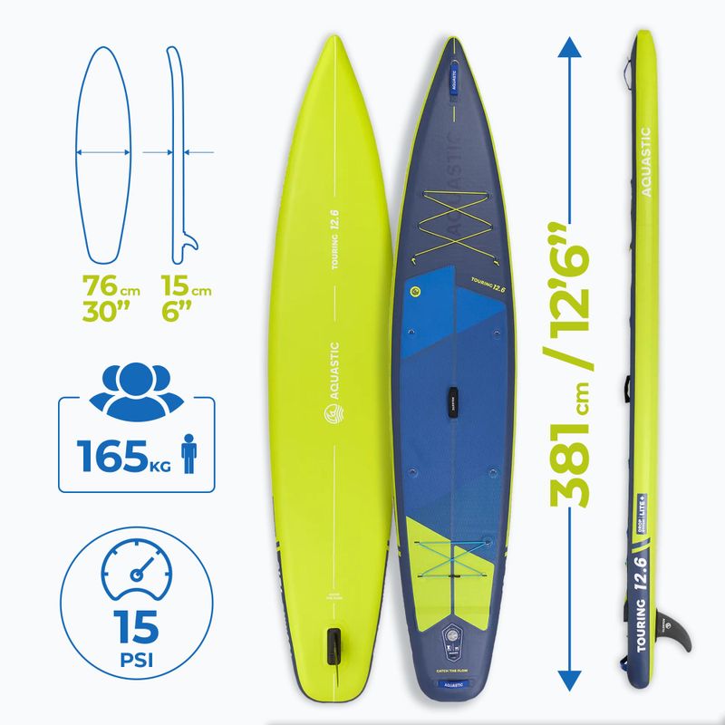 Irklentė SUP AQUASTIC Touring 12'6" dark blue 21