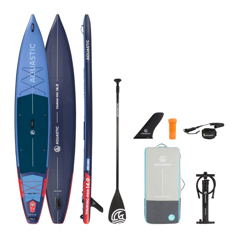 Rinkinys pripučiama lenta SUP AQUASTIC Touring Pro 14'0" dark blue 25
