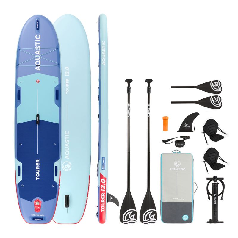 Rinkinys pripučiama lenta SUP AQUASTIC Tourer 12'0" 2-os blue 26