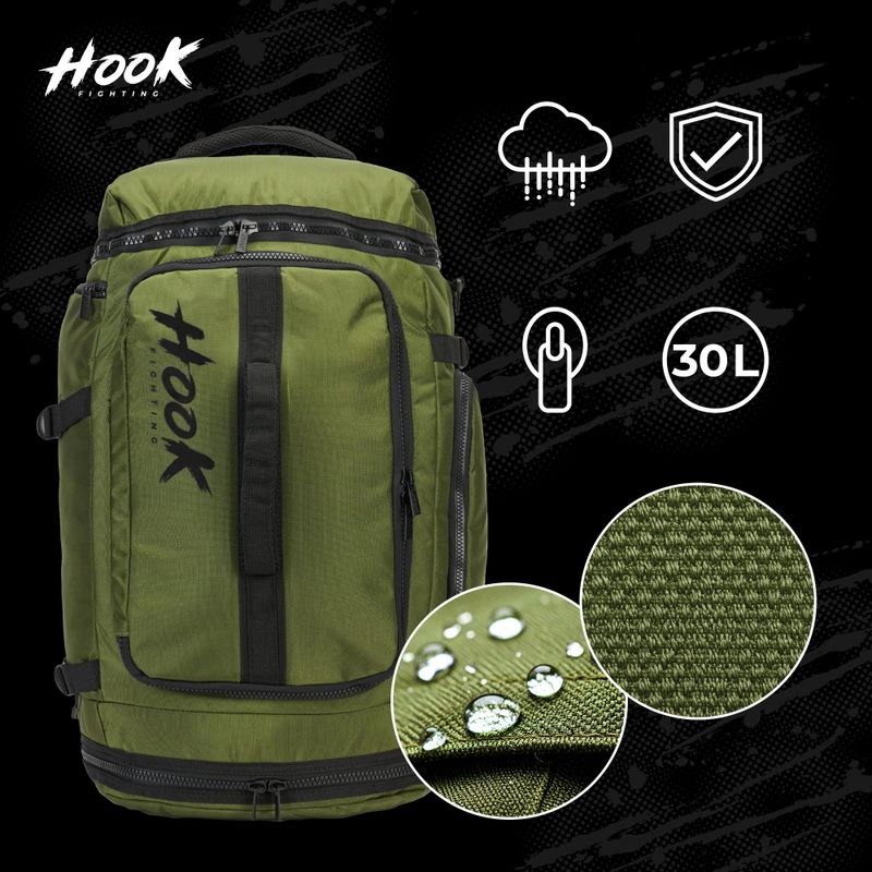 Kuprinė HOOK FIGHTING Training 2w1 Duffel Bag 30 l žalia 2