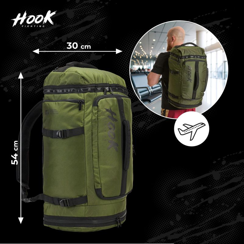 Kuprinė HOOK FIGHTING Training 2w1 Duffel Bag 30 l žalia 17