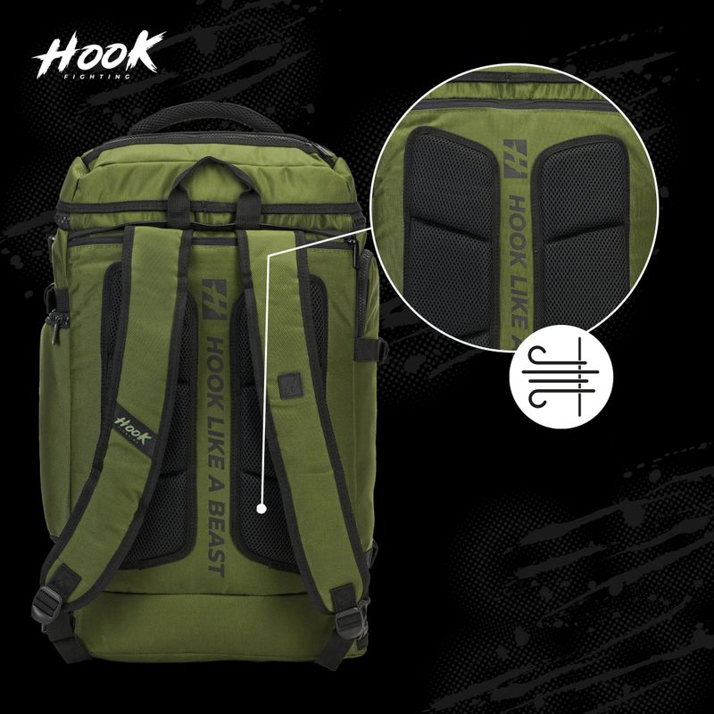 Kuprinė HOOK FIGHTING Training 2w1 Duffel Bag 30 l žalia 18