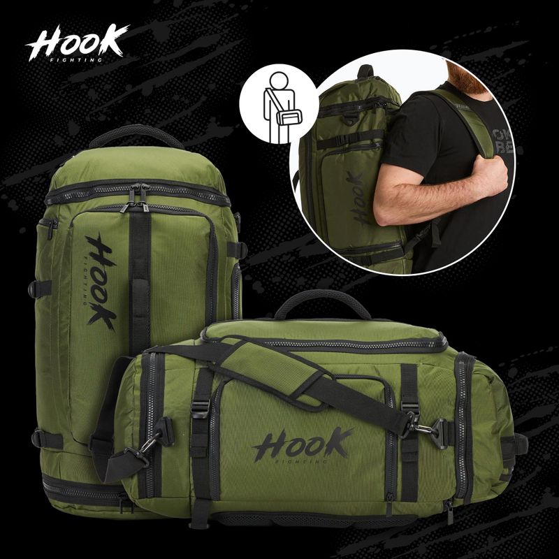 Kuprinė HOOK FIGHTING Camp 2w1 Duffel Bag 41 l zielony 17