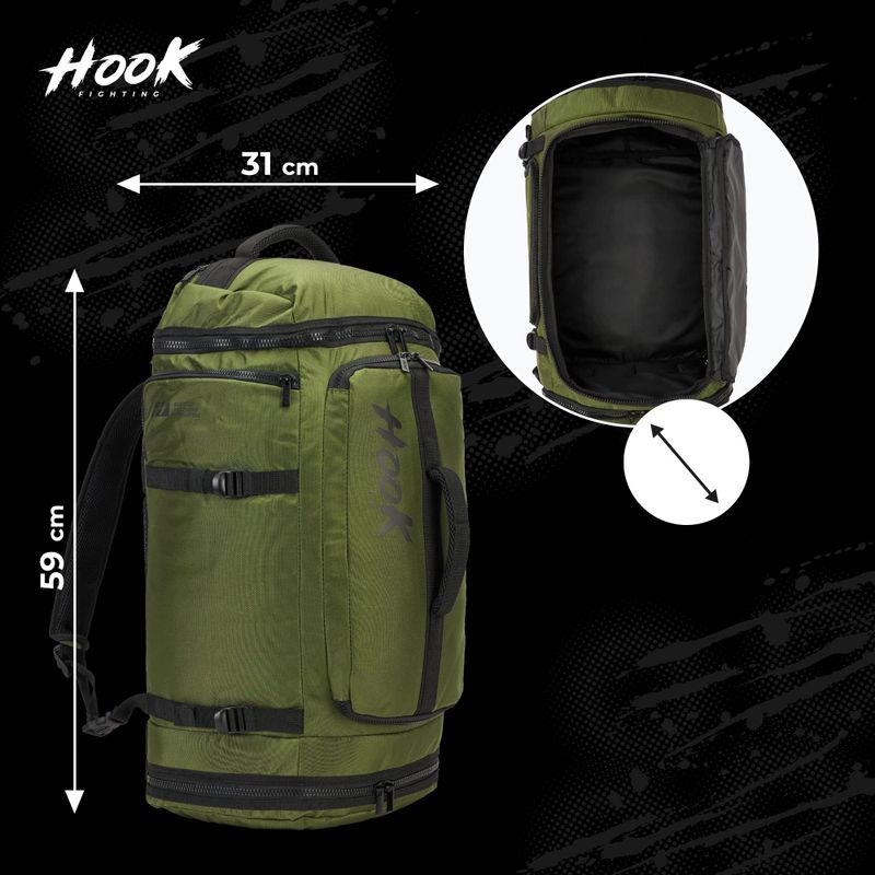 Kuprinė HOOK FIGHTING Camp 2w1 Duffel Bag 41 l zielony 18