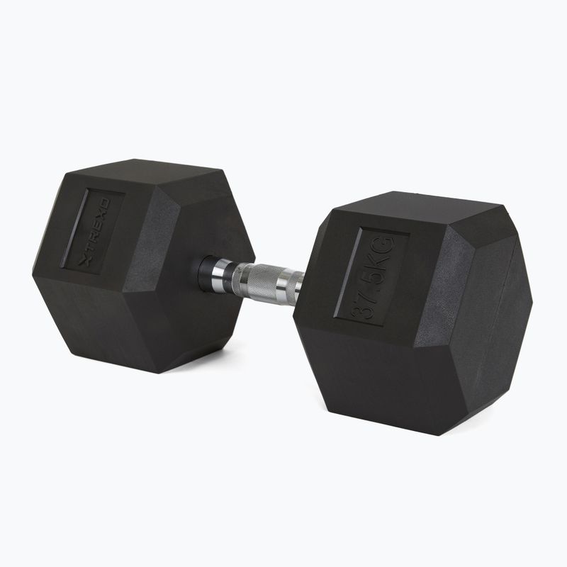 TREXO Hex 37,5 kg gumuoti hanteliai