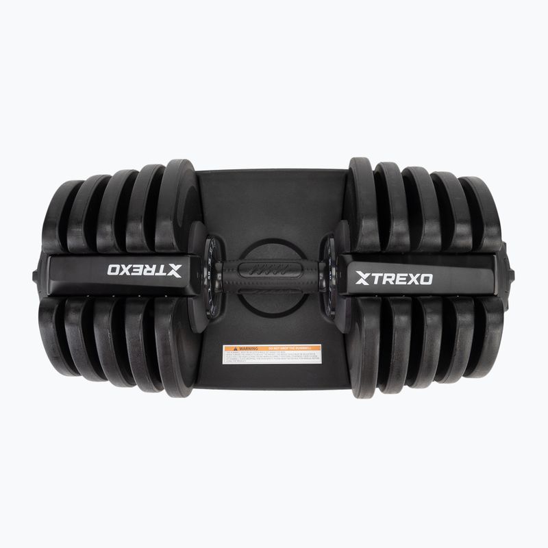 Reguliuojamas hantelis XTREXO TXO-B4W001 40 kg juodas 9