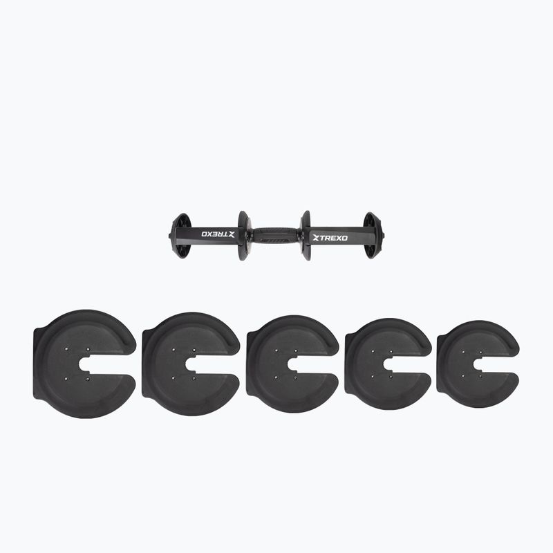 Reguliuojamas hantelis XTREXO TXO-B4W001 40 kg juodas 11
