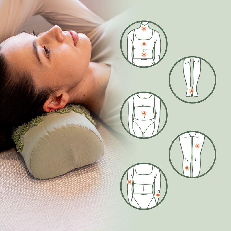 Akupresūros kilimėlis XTREXO z poduszką TXO-B4Z004-GN žalias 10