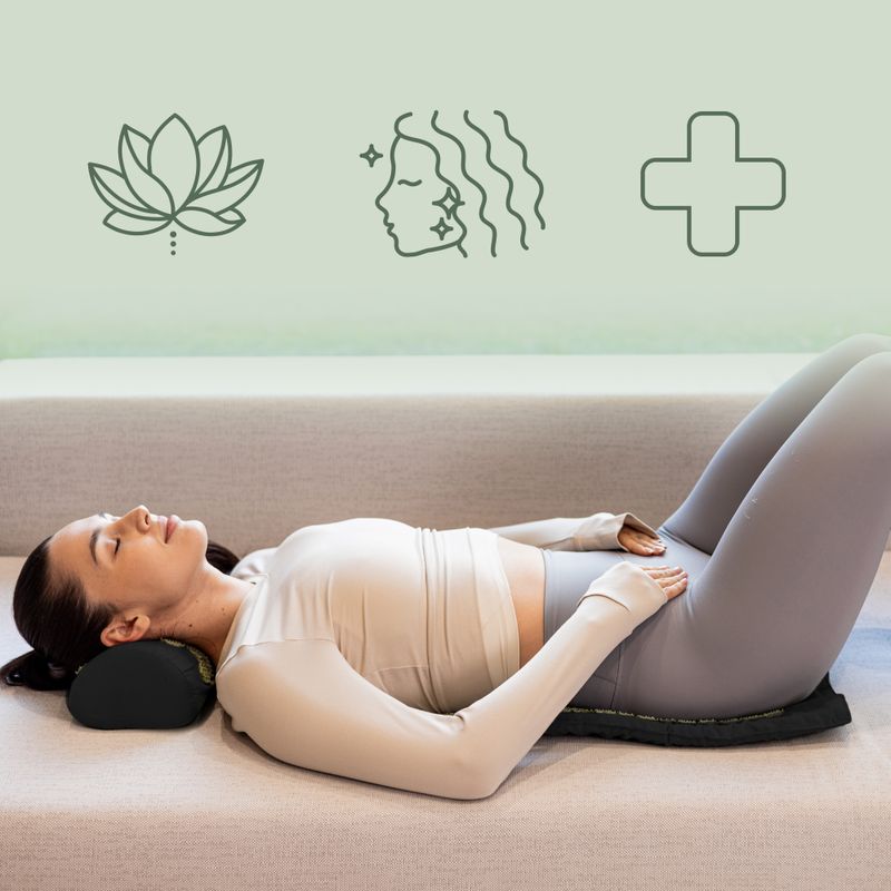 Akupresūros kilimėlis XTREXO z poduszką TXO-B4Z004-BK juodas 9