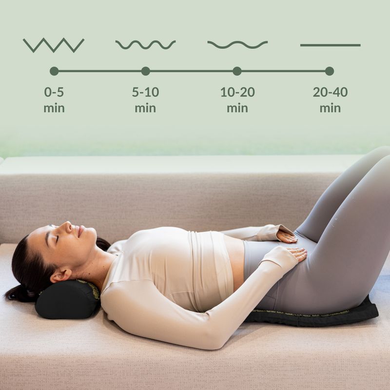 Akupresūros kilimėlis XTREXO z poduszką TXO-B4Z004-BK juodas 12