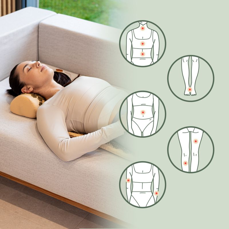 Akupresūros kilimėlis XTREXO z poduszką TXO-B4Z004-BZ rudas 10