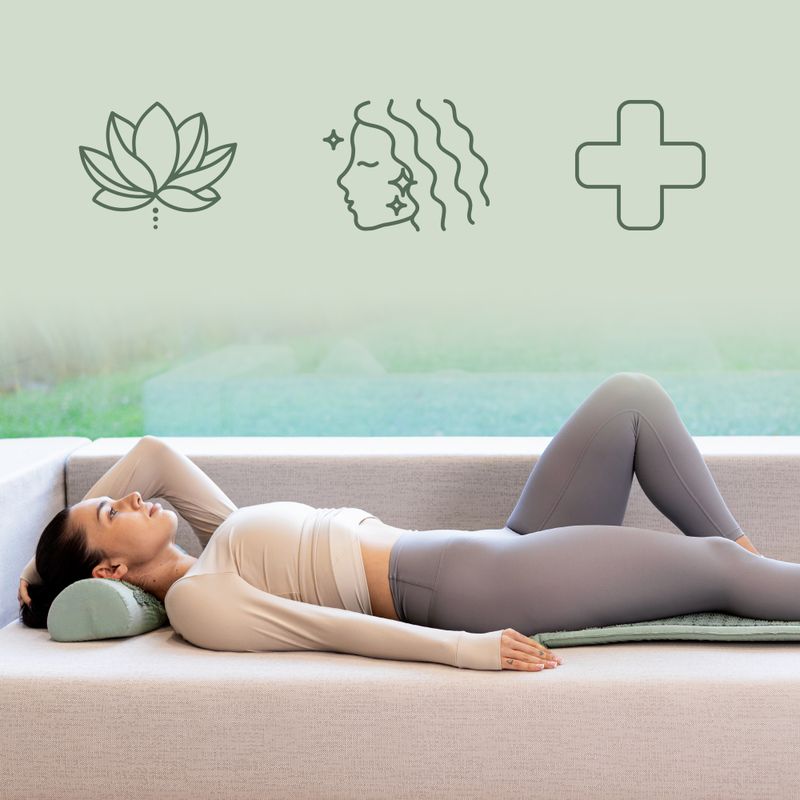 Akupresūros kilimėlis XTREXO duża z poduszką TXO-B4Z005-GN žalias 8