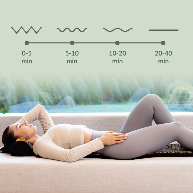 Akupresūros kilimėlis XTREXO duża z poduszką TXO-B4Z005-BK juodas 11