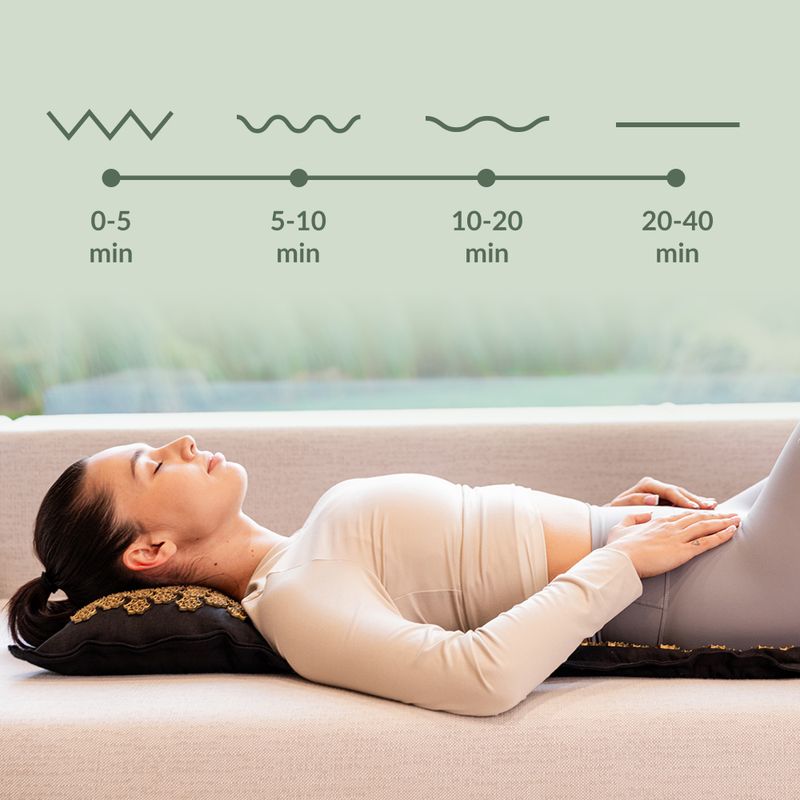 Akupresūros kilimėlis XTREXO ECO z poduszką TXO-B4Z006-BK juodas 12