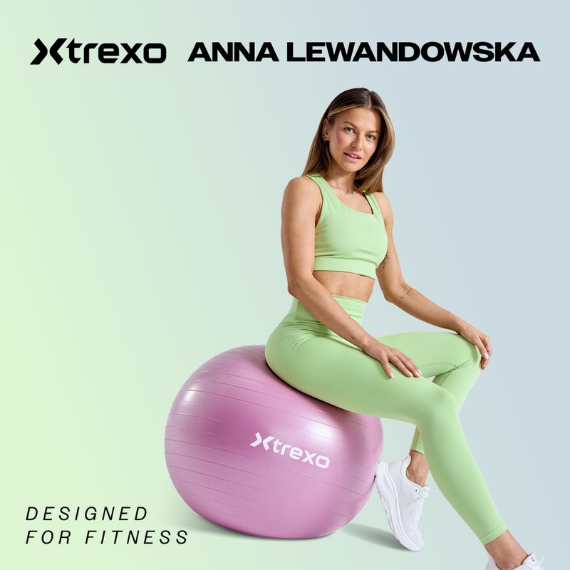 Masažinis gimnastikos kamuolys XTREXO TXO-B4Z022-GY 75 cm pilkas 2