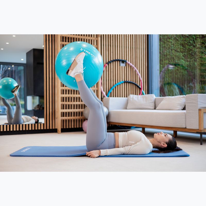 Gimnastikos kamuolys XTREXO TXO-B4Z007-GN 55 cm turkio spalvos 4