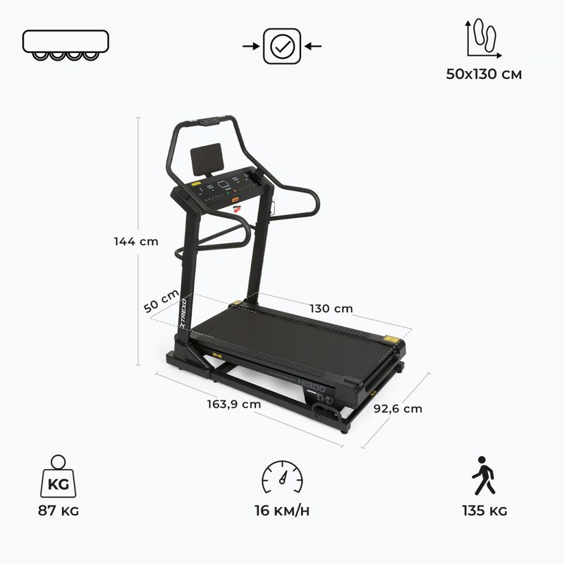 Elektrinis bėgimo takelis XTREXO HI300 black 5