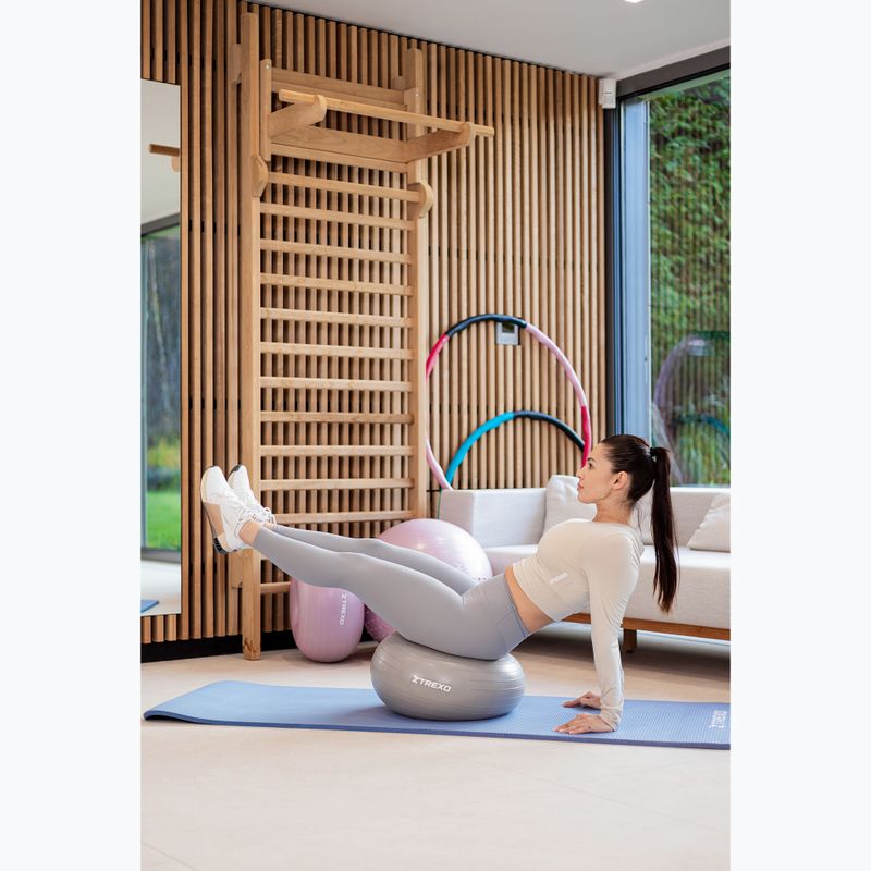 Gimnastikos kamuolys XTREXO Donut TXO-B4Z073-GY 50 cm pilkas 3