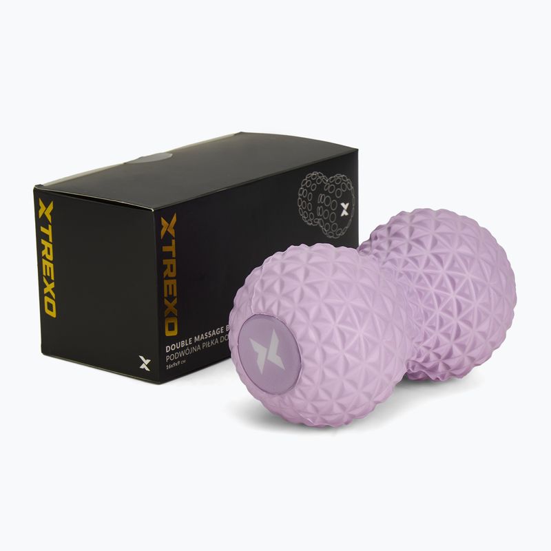 TREXO dvigubas masažinis kamuolys TXO-B4Z075-VT violetinės spalvos 3