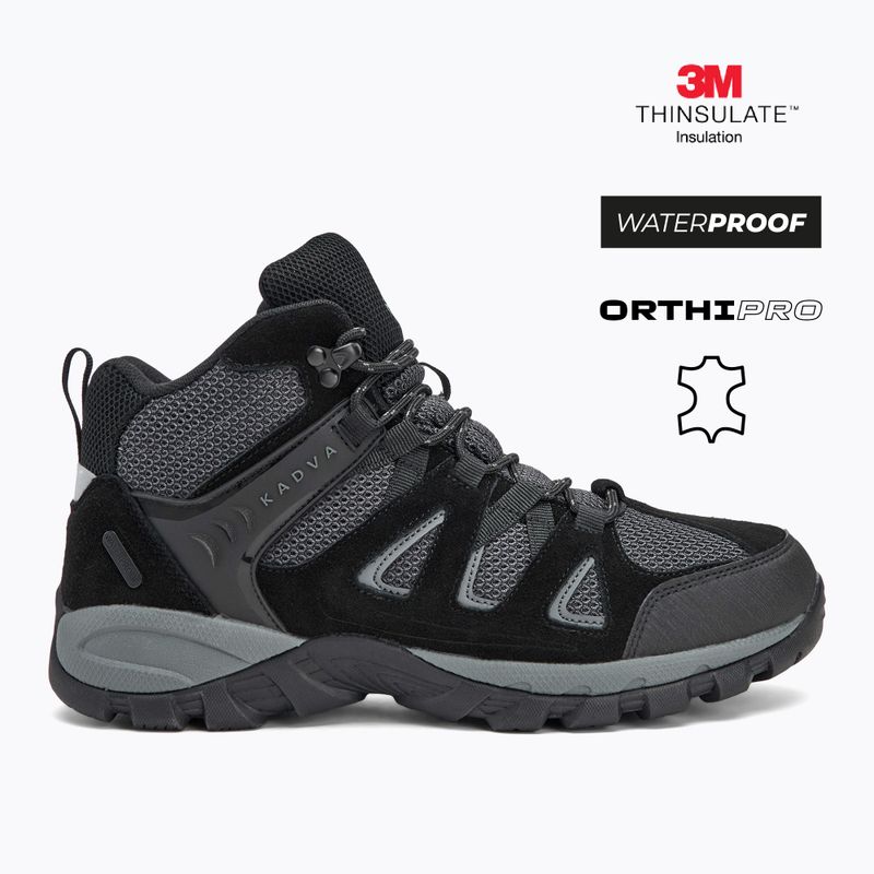 Vyriški žygių batai KADVA Traver Mid WaterProof juodi 2