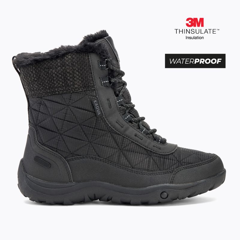 Moteriški žieminiai batai KADVA Rava Mid WaterProof 3M Thinsulate juodi 2