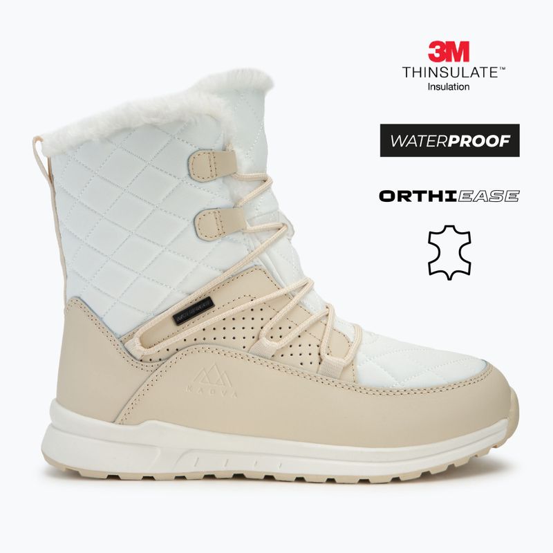 Moteriški šilti žieminiai batai KADVA Summit Mid WaterProof 3M Thinsulate balti 2