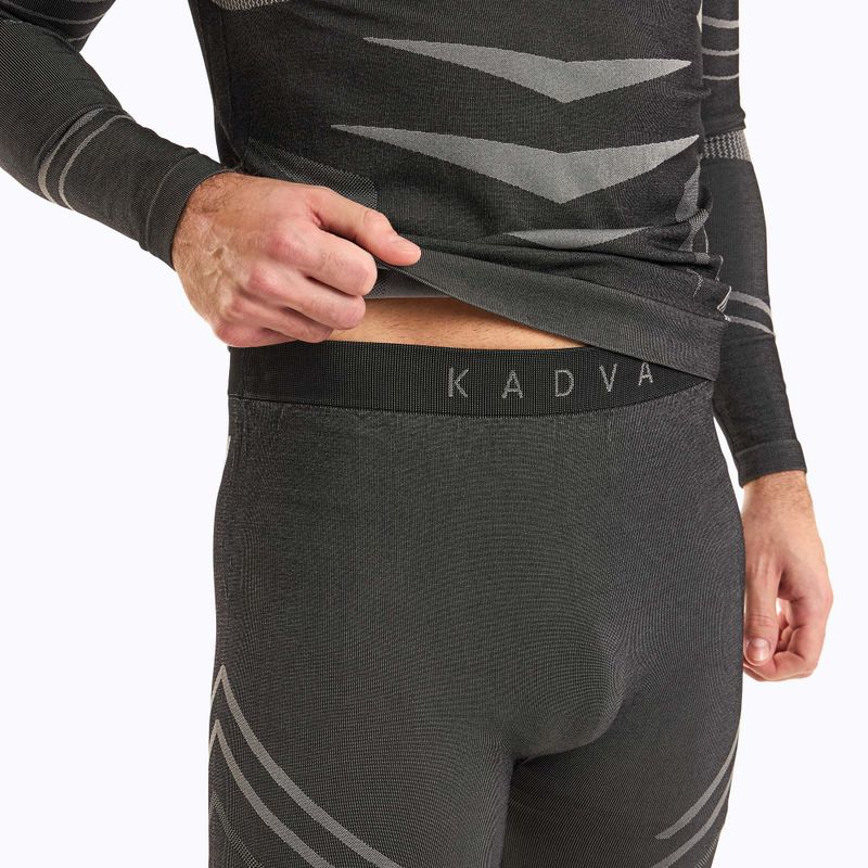 Vyriškų termoaktyvių apatinių komplektas KADVA Streif Set be siūlių, juodas 8