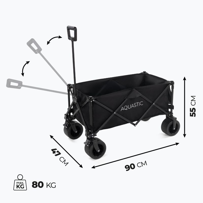 AQUASTIC "Caro" transportavimo vežimėlis juodas 14