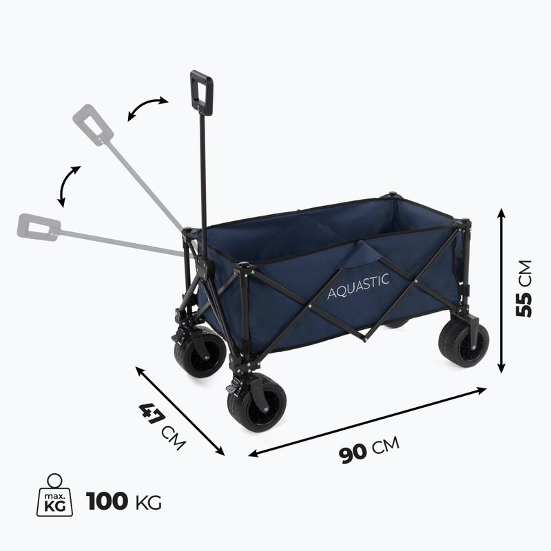 AQUASTIC "Caro" transportavimo vežimėlis tamsiai mėlynas 7