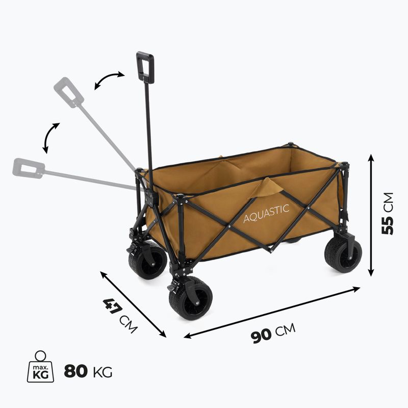 AQUASTIC "Caro" transportavimo vežimėlis rudos spalvos 13