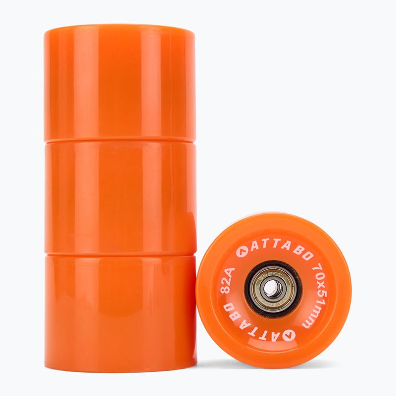 Longboardo ratukai ATTABO Longboard Wheels 70x51 mm 4 vnt. Oranžiniai 2