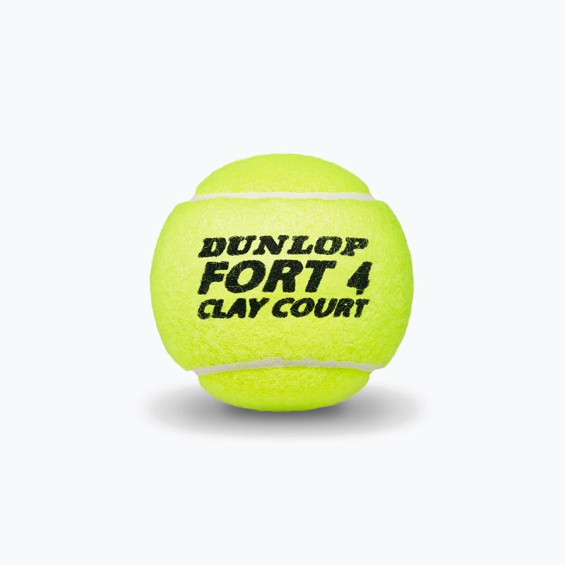 Dunlop Fort Clay Court teniso kamuoliukai 4B 18 x 4 vnt. geltoni 601318 3